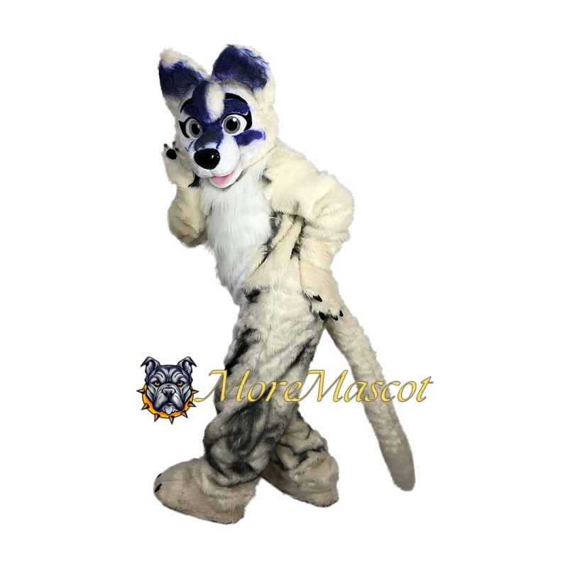 White Husky Mascot Costume