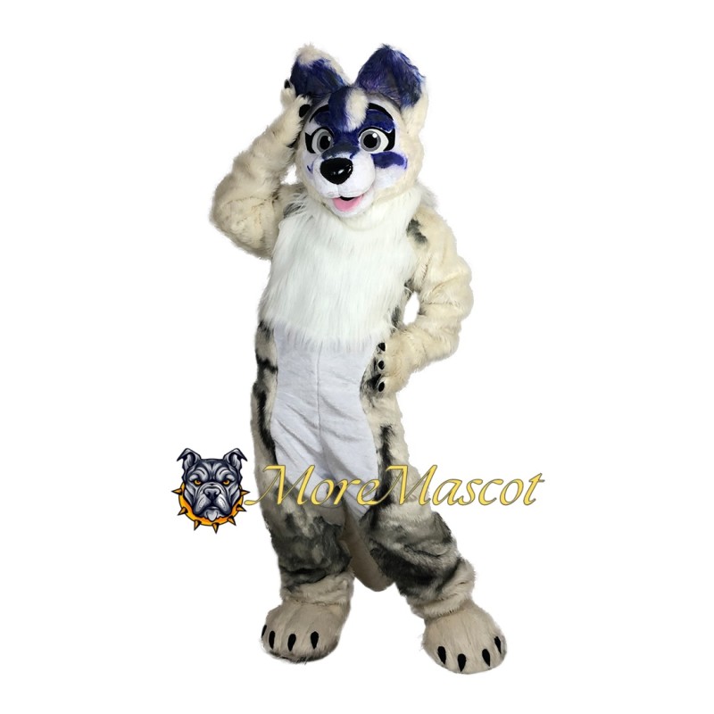 White Husky Mascot Costume