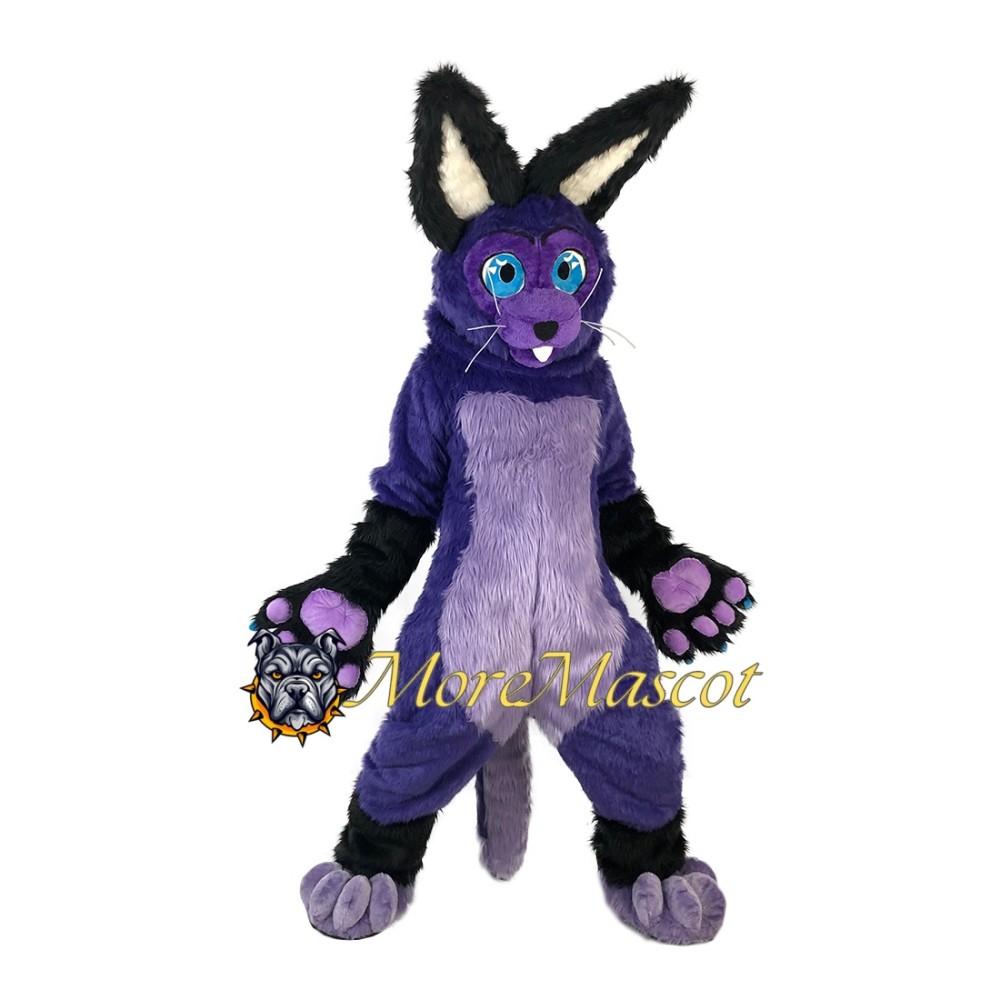 Purple Bunny Mascot Costume