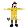 White Fire Dog Mascot Costume