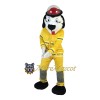 White Fire Dog Mascot Costume