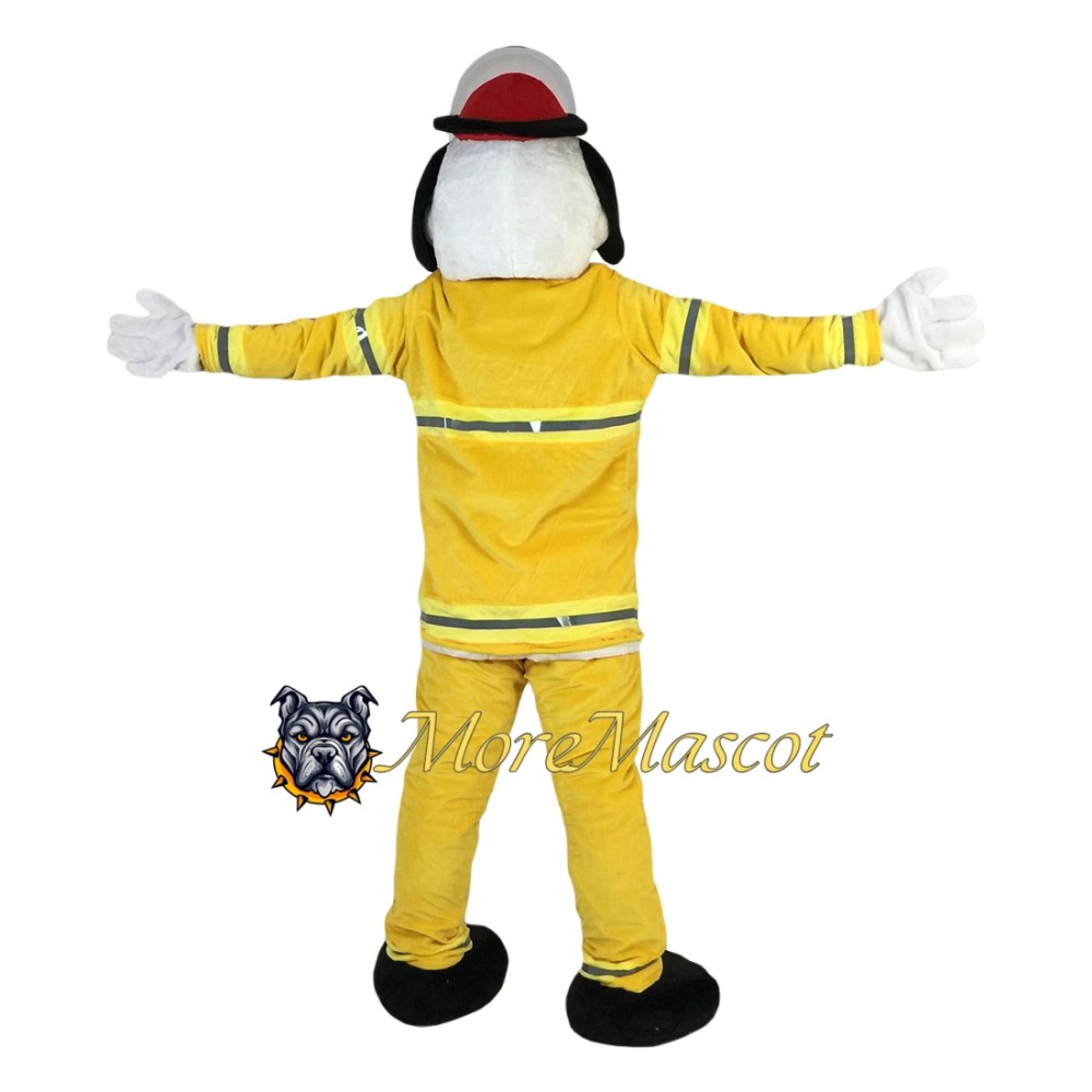 White Fire Dog Mascot Costume