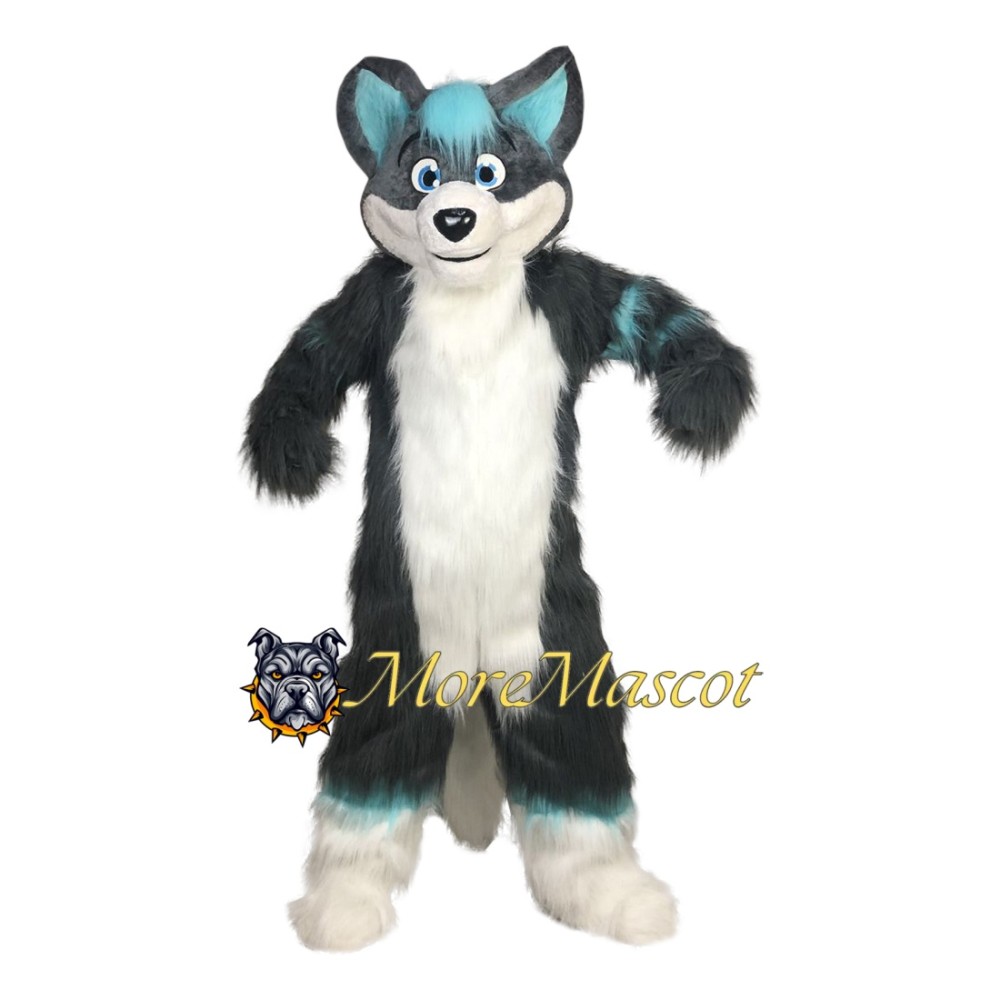 Gray Fox Dog Mascot Costume