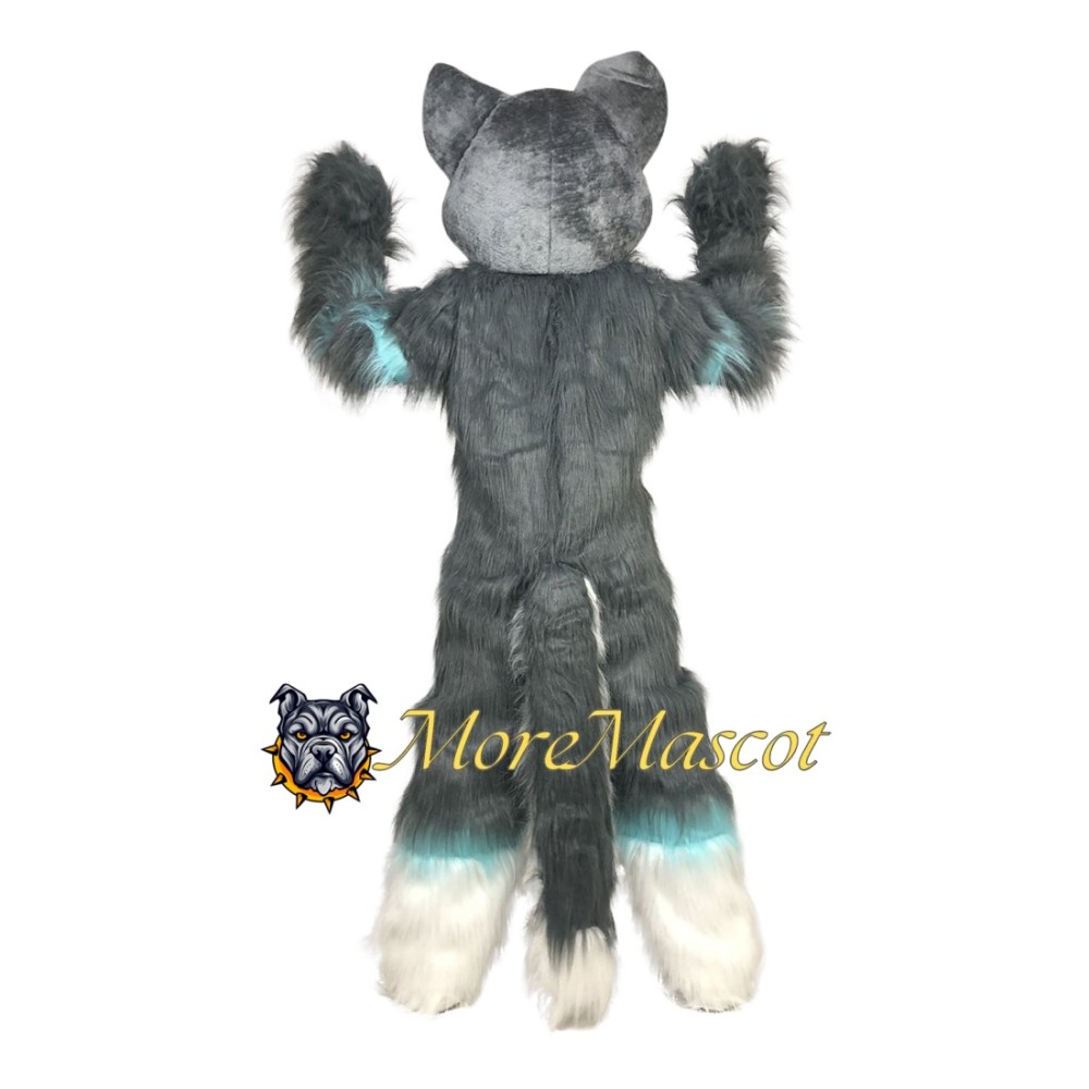 Gray Fox Dog Mascot Costume