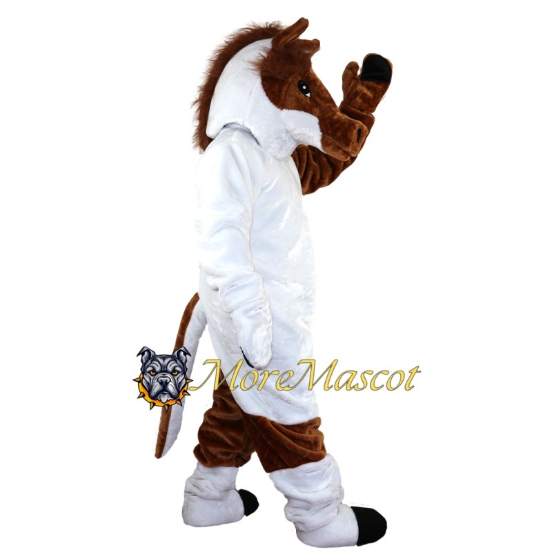 Brown & White Horse Mascot Costume