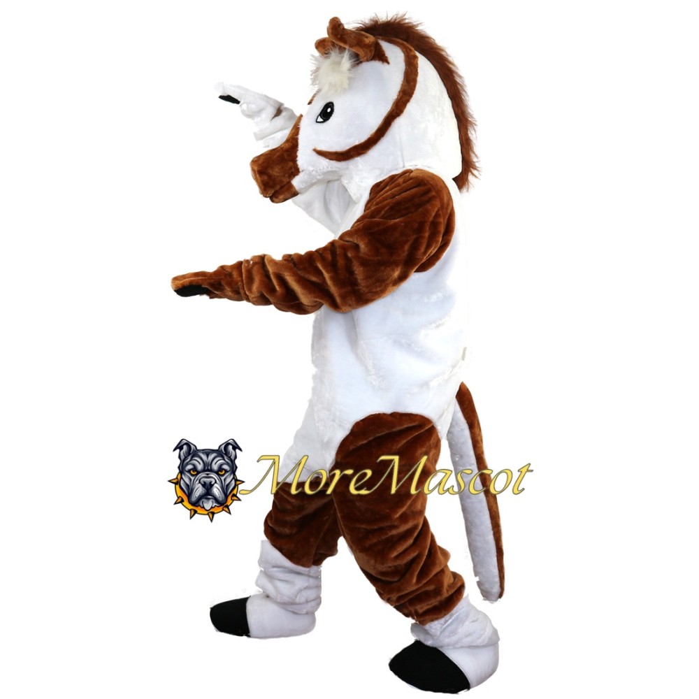 Brown & White Horse Mascot Costume