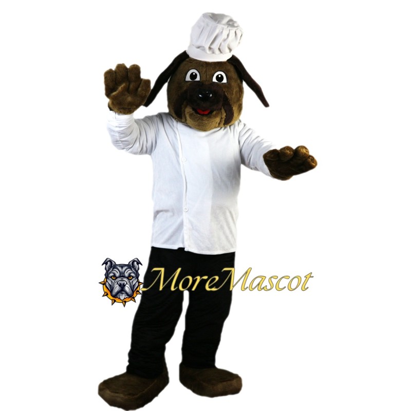 Chef Bulldog Mascot Costume