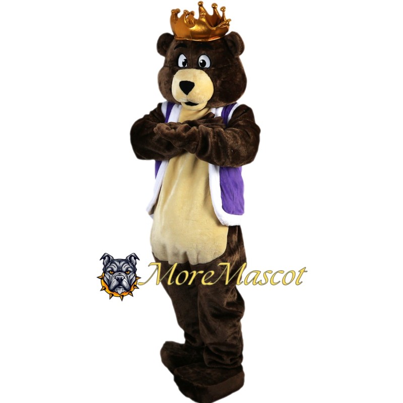 King Bear Mascot Costume