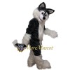 Black & White Husky Mascot Costume