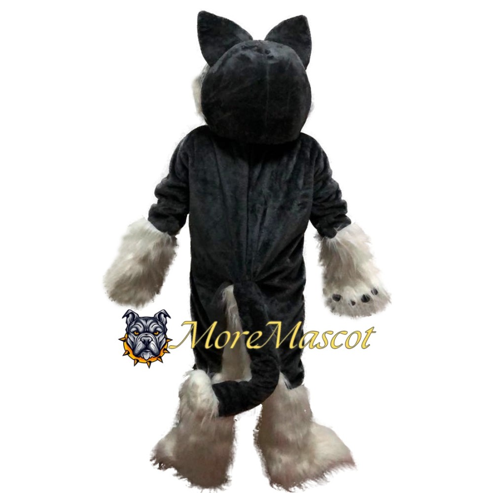 Black & White Husky Mascot Costume
