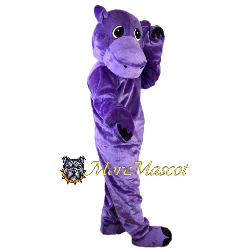 Purple Hippopotamus Mascot Costume