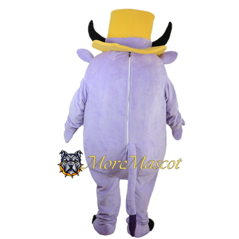 Purple Cow Mascot Costume