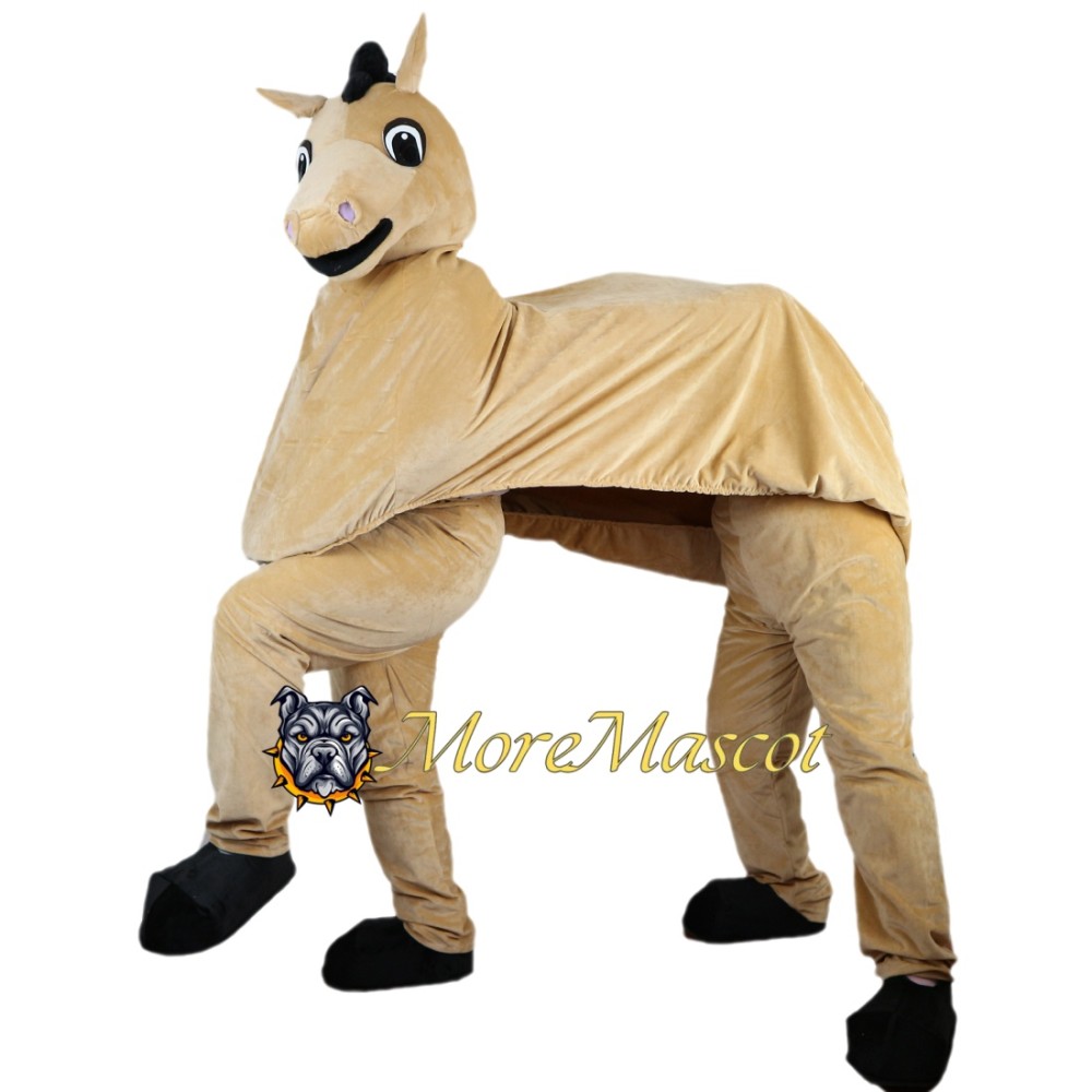 Two Person Brown Horse Mascot Costume