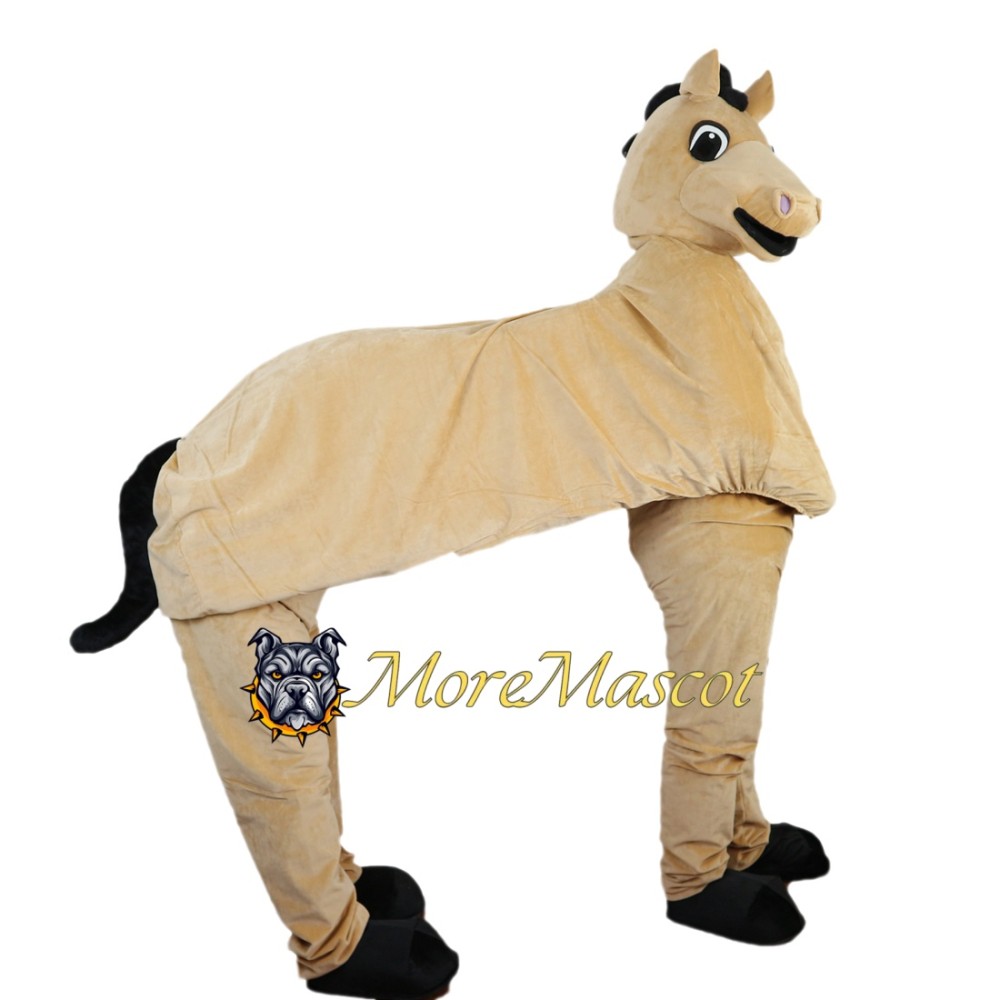 Two Person Brown Horse Mascot Costume