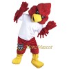 University Red Falcon Mascot Costume