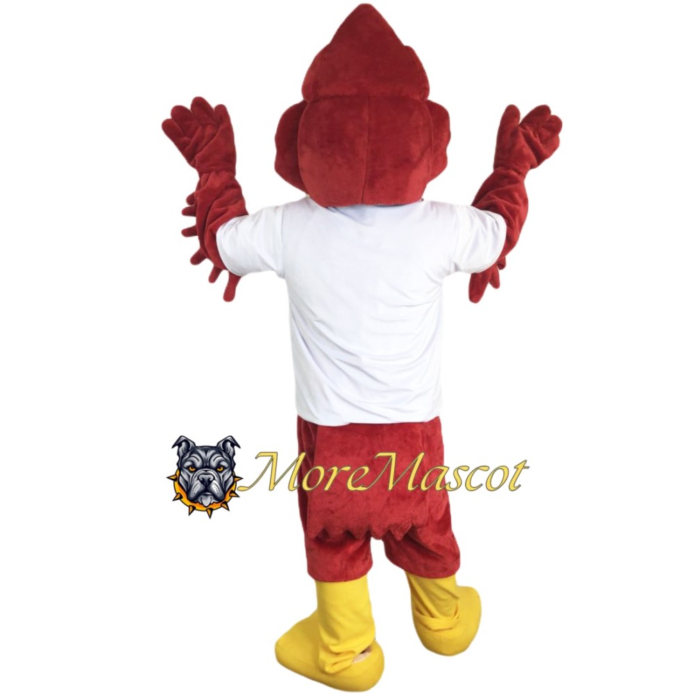 University Red Falcon Mascot Costume
