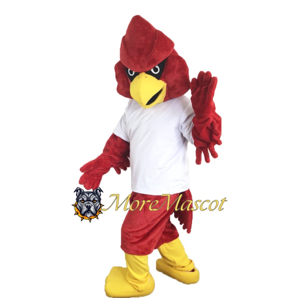 University Red Falcon Mascot Costume