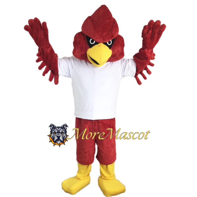 University Red Falcon Mascot Costume