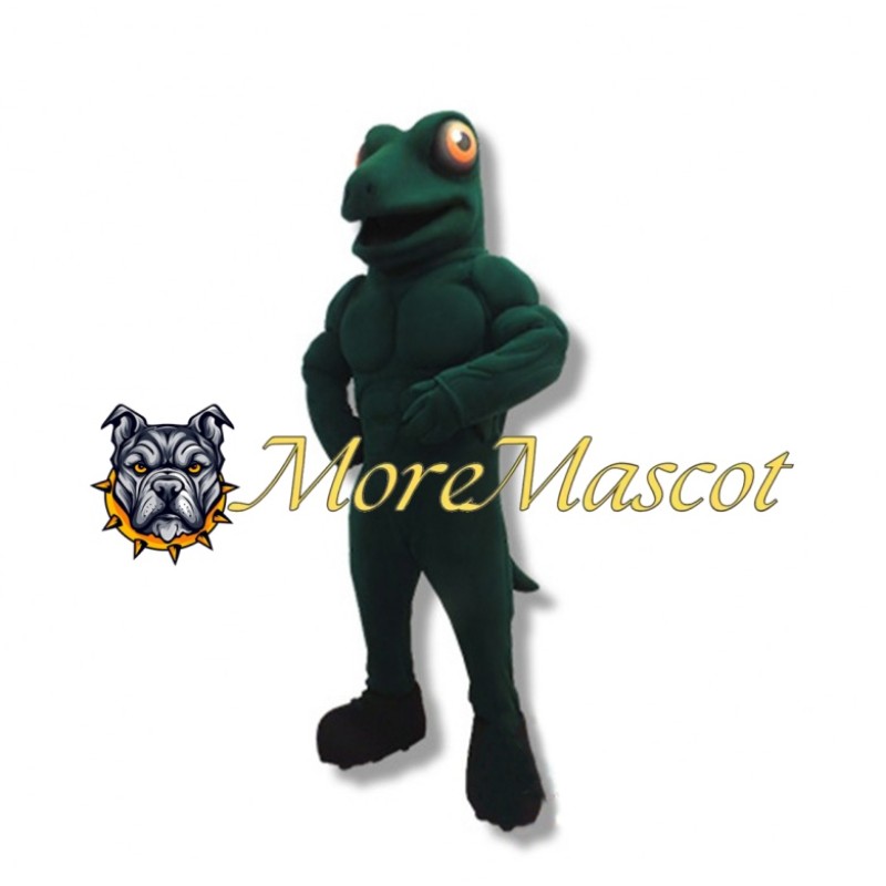 Muscular Lizard Mascot Costume