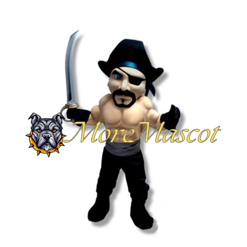 Muscular Robber Mascot Costume