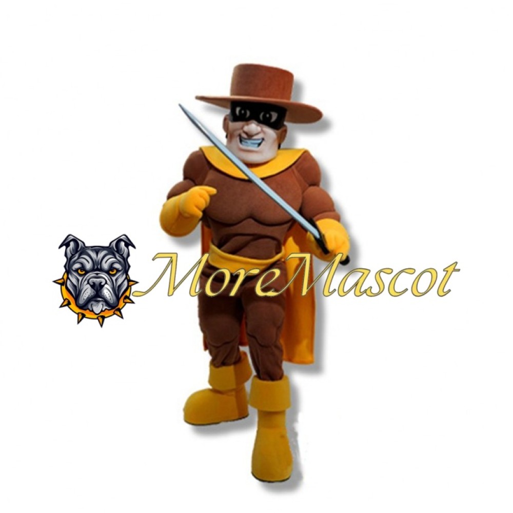 Muscular Bandit Mascot Costume