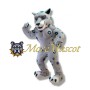 Gray Leopard Mascot Costume