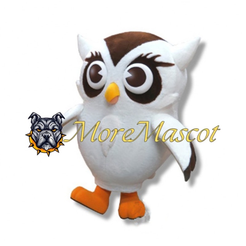 White Owl Adult Mascot Costume