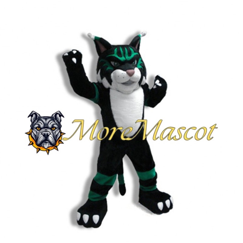 Black & Green Leopard Mascot Costume