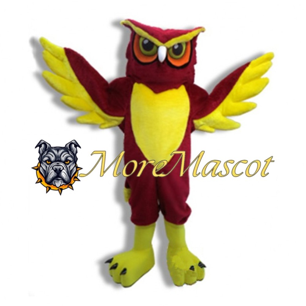 Red & Yellow Owl Mascot Costume