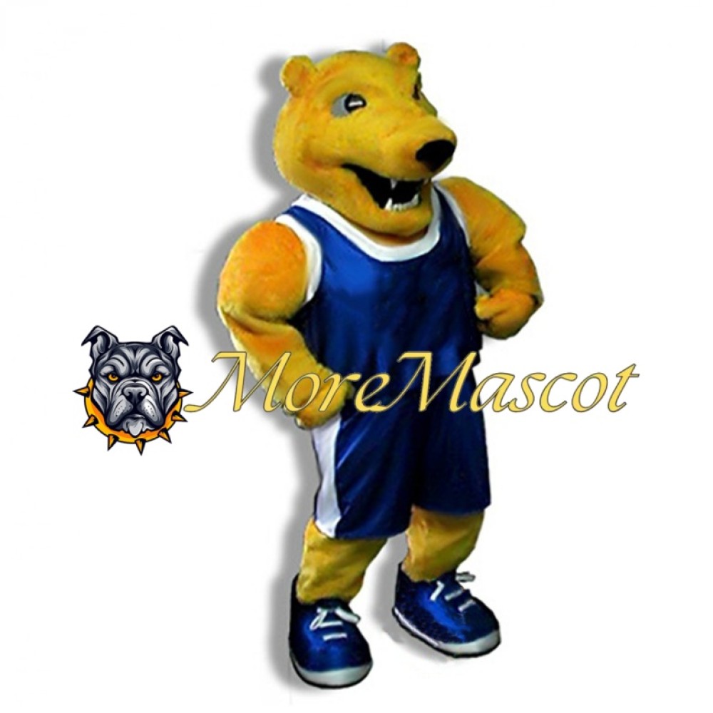 Sports Yellow Bear Mascot Costume