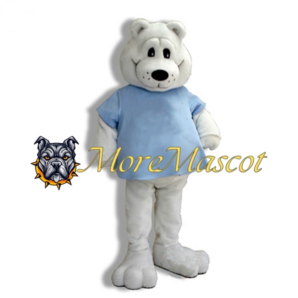 Soft White Bear Mascot Costume