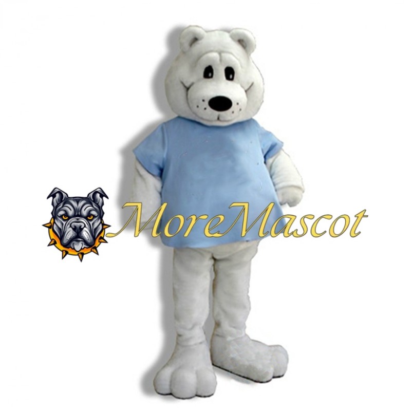 Soft White Bear Mascot Costume