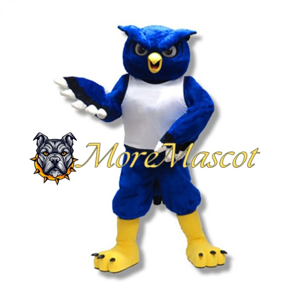 Sports Blue Owl Mascot Costume