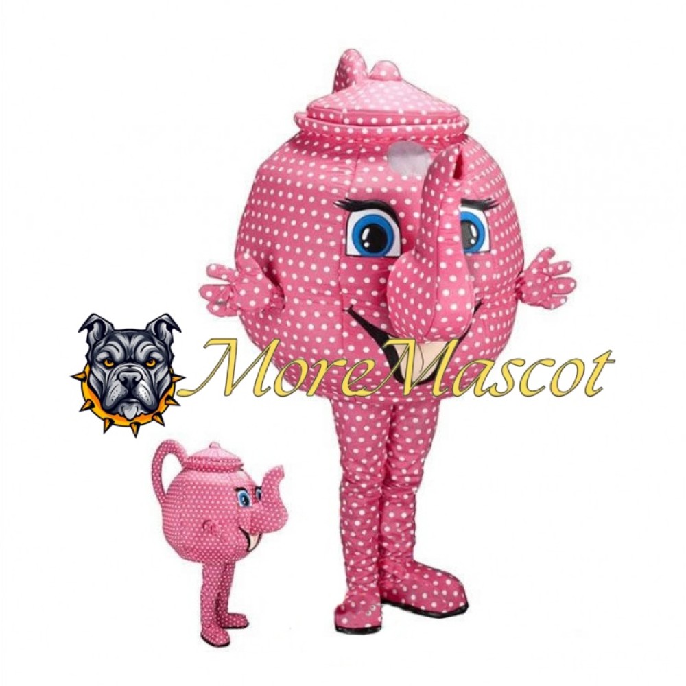 Pink Teapot Mascot Costume
