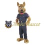 Police Brown Dog Mascot Costume