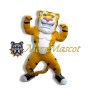 Muscular Yellow Tiger Mascot Costume