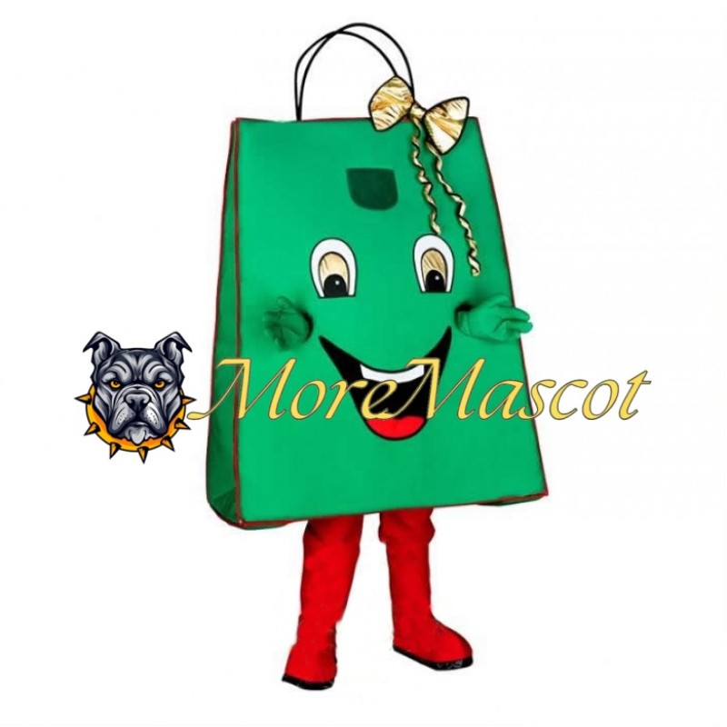 Green Handbag Mascot Costume