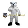 Muscular White Bear Mascot Costume