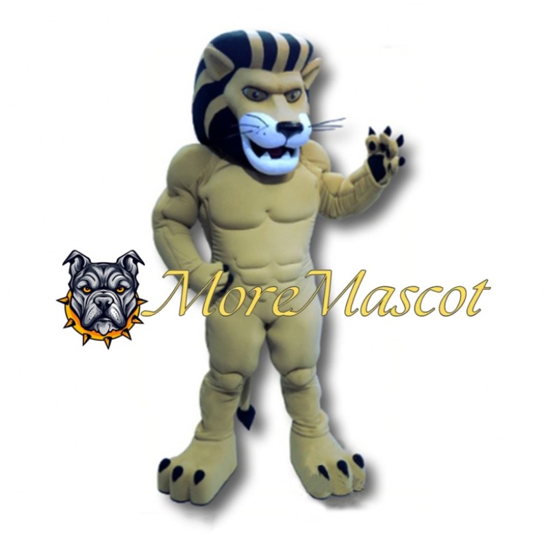 Muscular Lion Mascot Costume