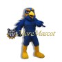 Muscular Blue Eagle Mascot Costume