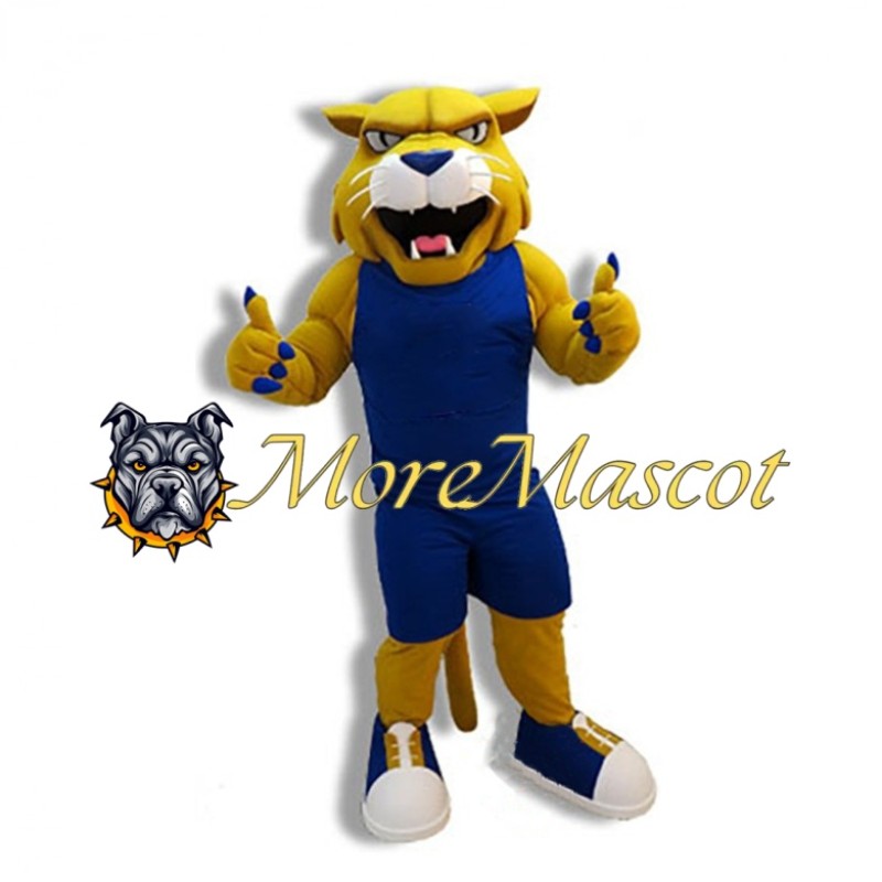 Sports Golden Leopard Mascot Costume