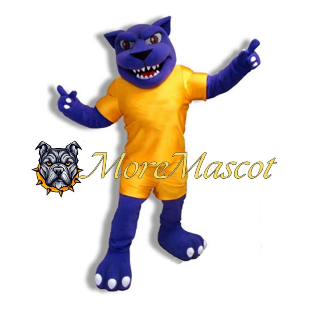 Sports Purple Leopard Mascot Costume