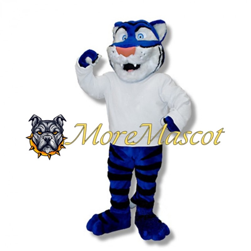 Blue Tiger Mascot Costume