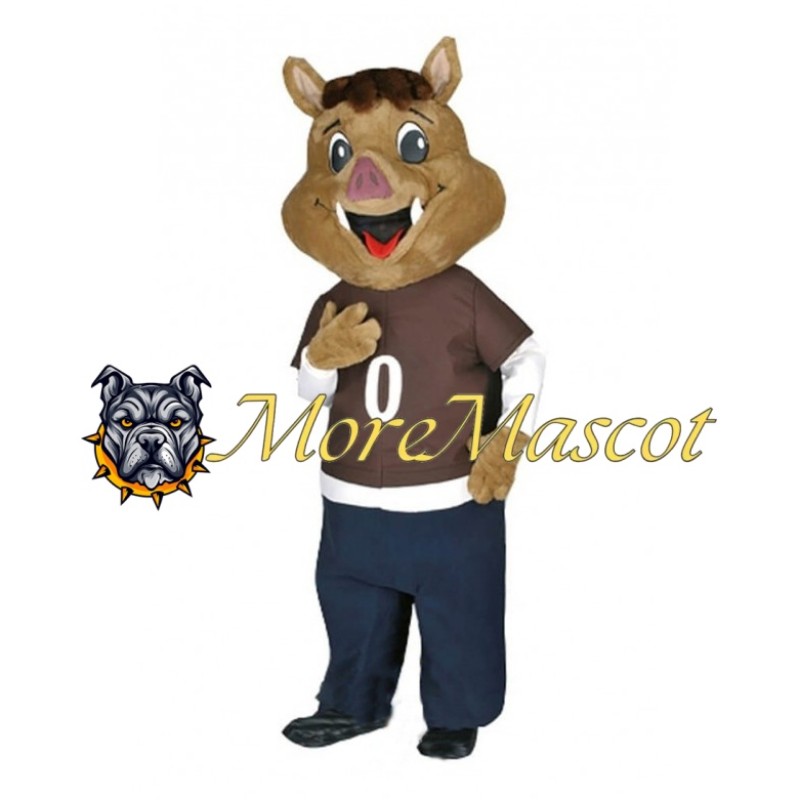 Brown Pig Brother Mascot Costume