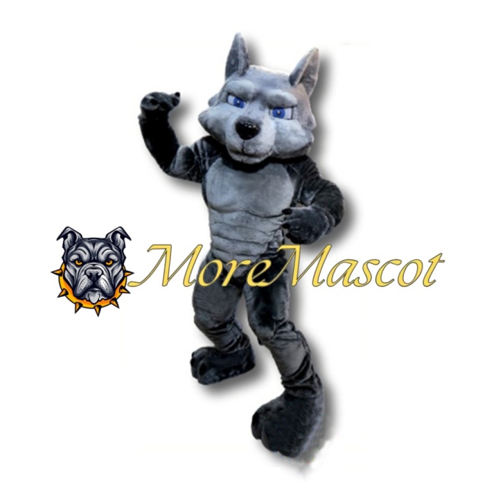 Muscle Wolf Mascot Costume