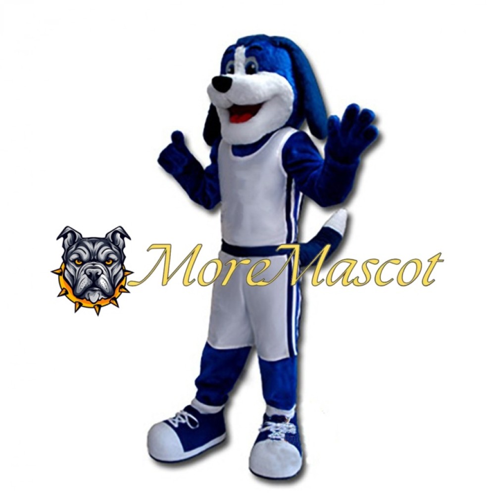 Sports Blue Dog Mascot Costume