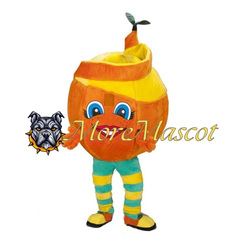 Peeled Orange Mascot Costume