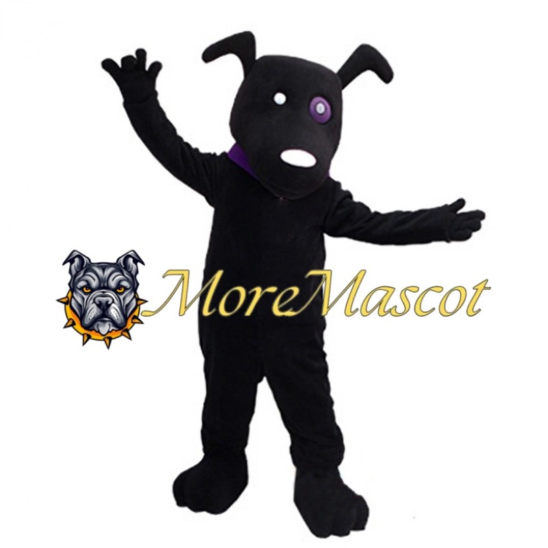 Black Dog Mascot Costume
