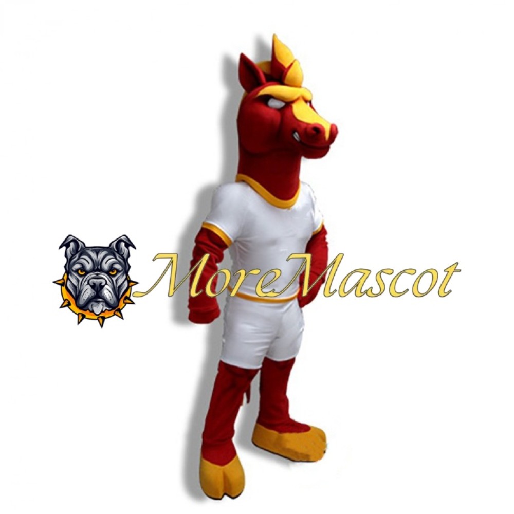 Sports Red Horse Mascot Costume