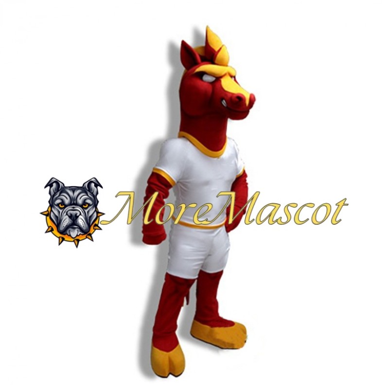 Sports Red Horse Mascot Costume
